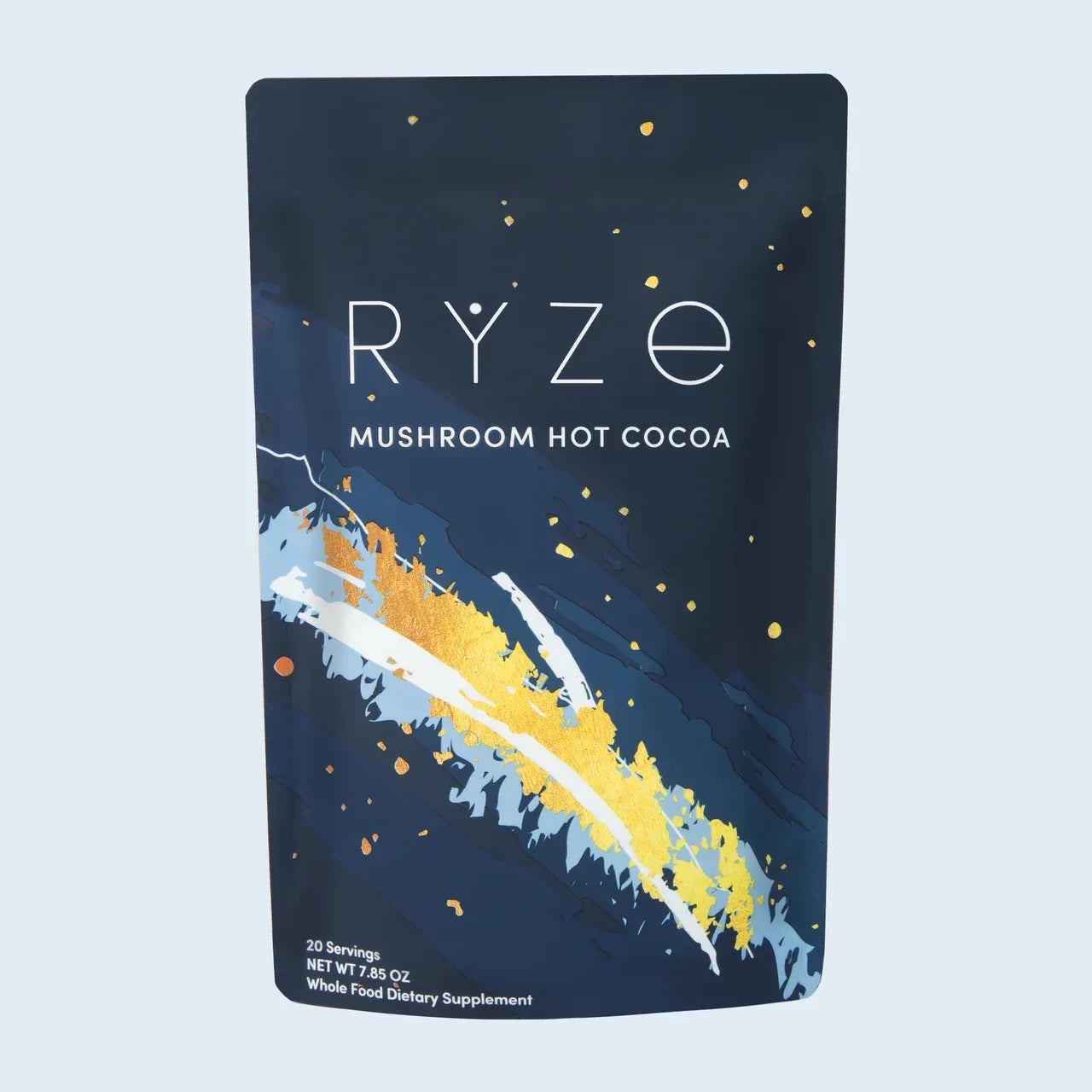 RYZE SUPERFOODS Mushroom Hot Cocoa Melatonin Sleep Supplement, Keto Cocoa Powder with Reishi Mushroom, Melatonin, Glycine, Cacao, L-Theanine, Chicory to Help Fall Asleep and Stay Asleep, 20 Servings